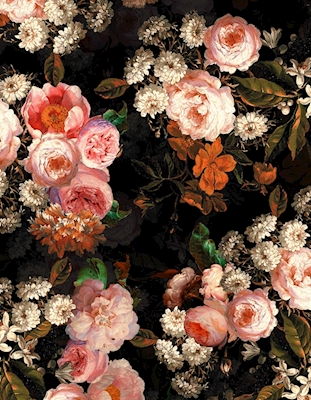 Vintage Rosen Nacht Garten