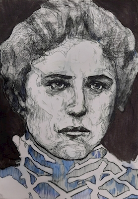 Portrait with lace blouse