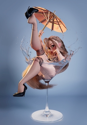 Cocktail Pin Up
