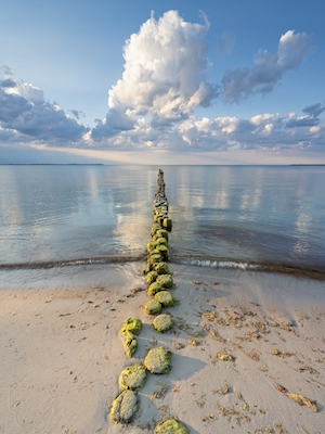 Groyne u Baltského moře na Rujáně