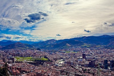 Uitzicht op Bilbao