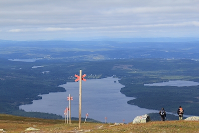 Onvergelijkbaar uitzicht vanaf Sällsjöfjället