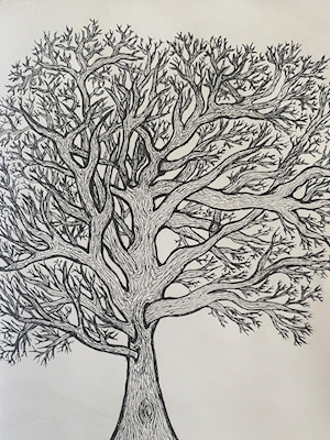 Das Detail des Baumes 