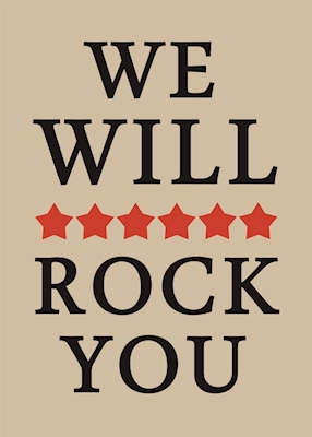 We zullen je rocken Poster