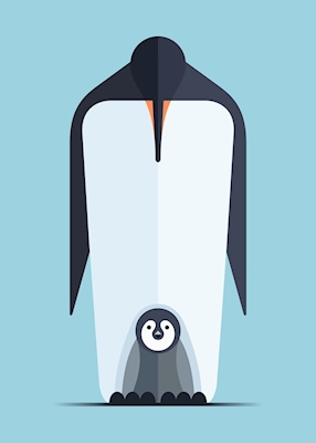 Mor &; søn pingvin