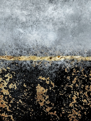 Gold and Black Abstract