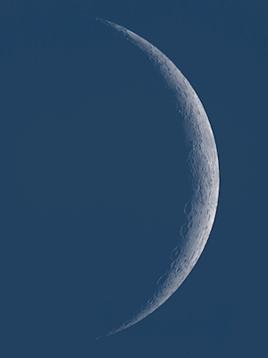 Daylight Crescent Moon