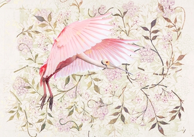 Rosa fågel