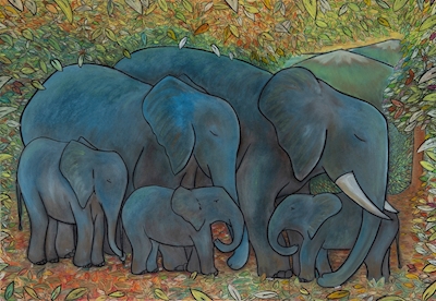 Famílias de elefantes 
