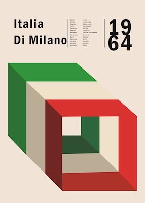 Italië van Milaan poster
