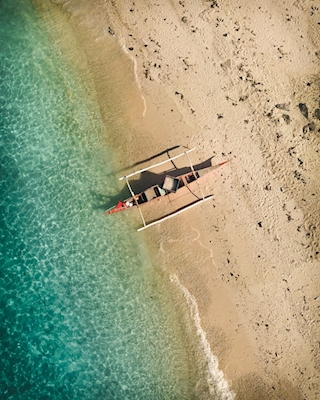 The boat from above