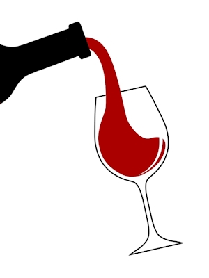 Nalévání červeného vína
