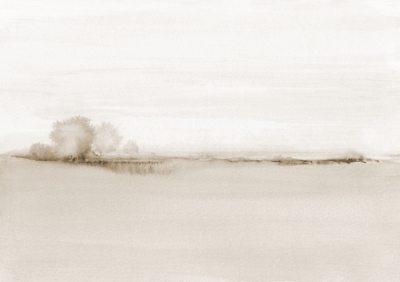 Sepia wooded landscape