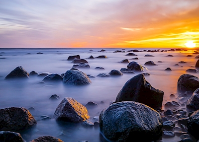 Rocks in sunset