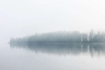 Jezero v mlze