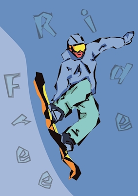 Jazda na snowboardzie free ride