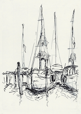 Sailing boats in the port