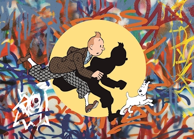 Tintin Graffiti Poster