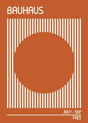 Pomarańczowy plakat Bauhaus