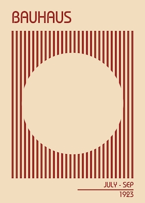 Béžový plakát Bauhausu