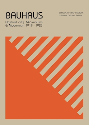 Pomarańczowy plakat Bauhaus