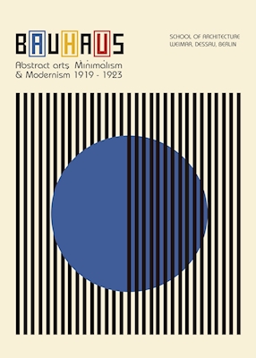 Niebieski plakat Bauhaus Circle