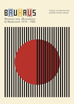 Bauhaus Circlen punainen juliste