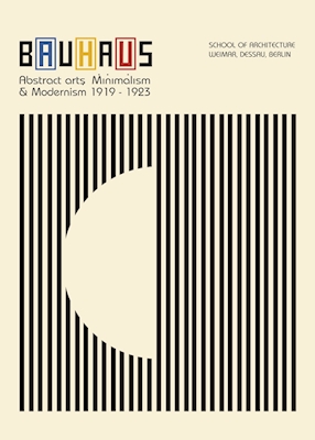 Kruhový plakát Bauhaus Beige