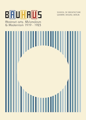 Bauhaus Circle Blue Poster