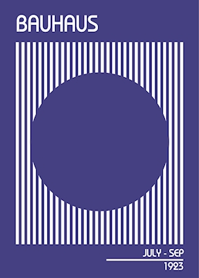 Niebieski plakat Bauhaus