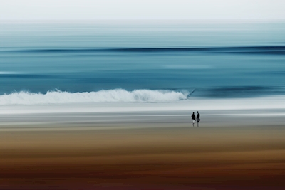 Bølger - Abstrakt strandscene