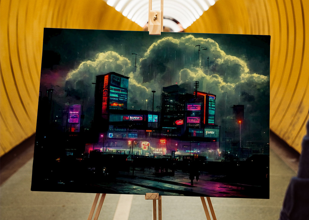 Nákupní centrum Cyberpunk