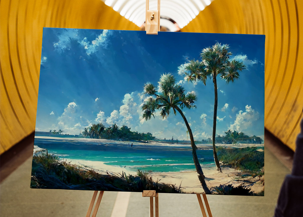 Traumstrand mit Palmen