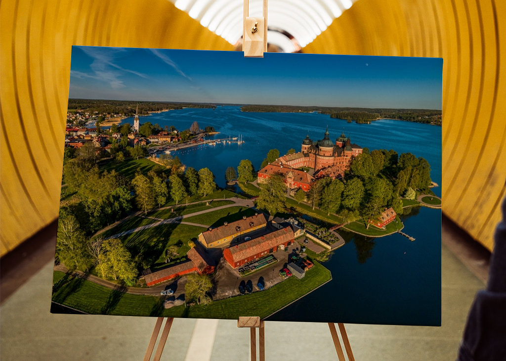 Gripsholm Slot ved solnedgang