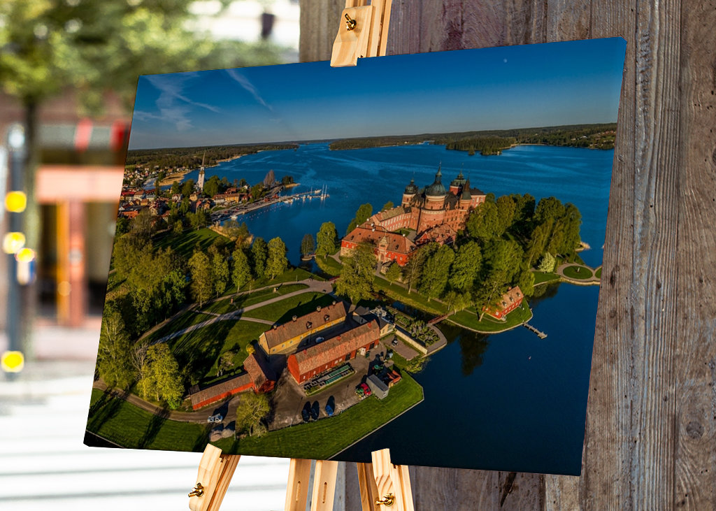 Gripsholm Slot ved solnedgang