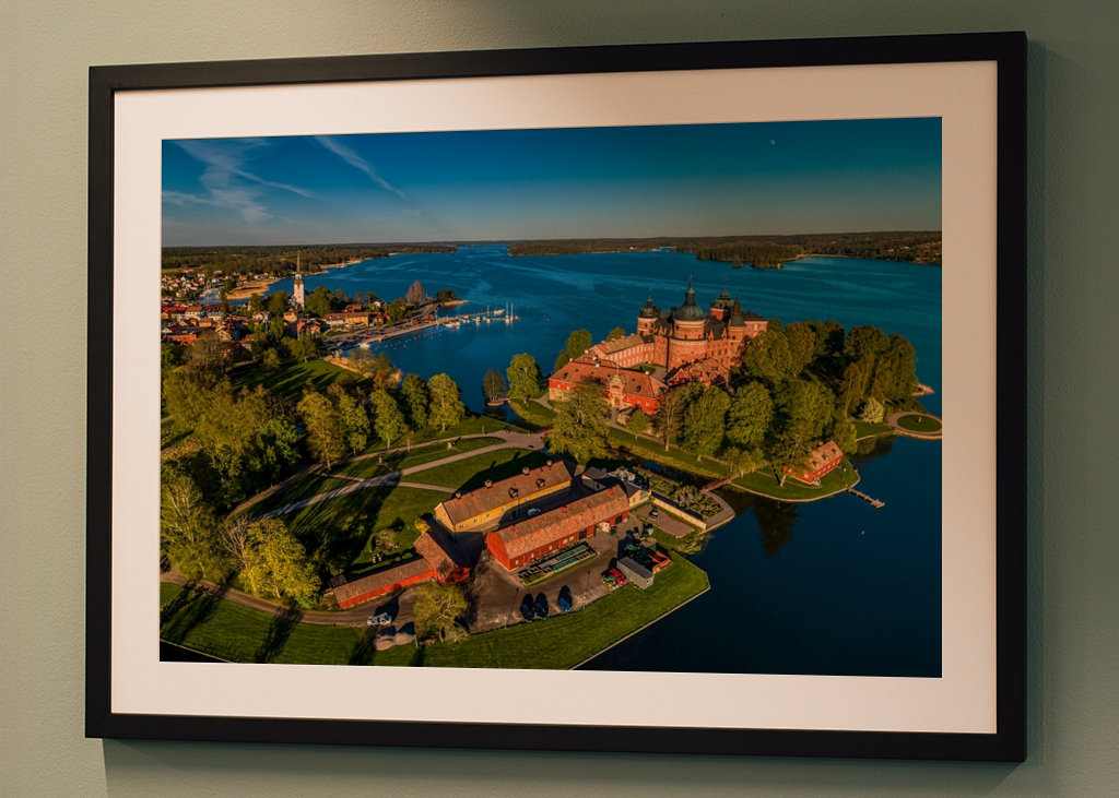 Gripsholm Slot ved solnedgang