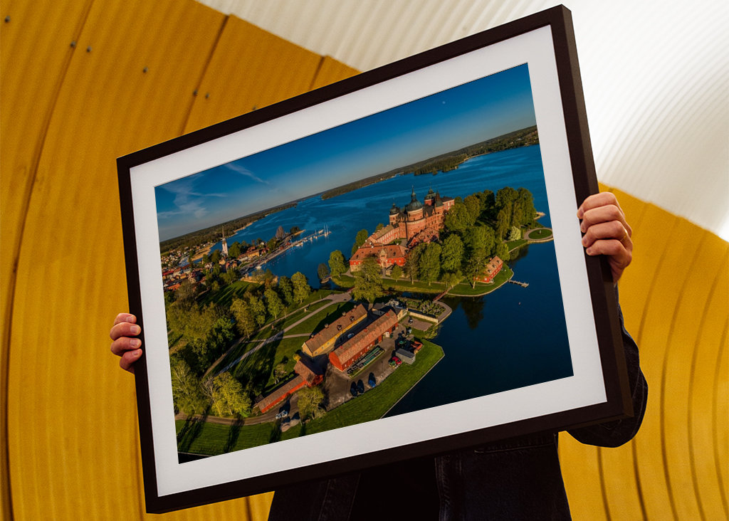 Gripsholm Slot ved solnedgang