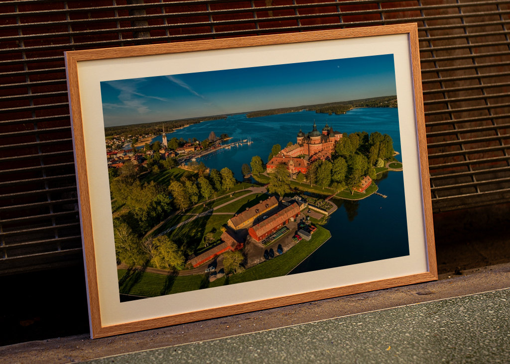 Gripsholm Slot ved solnedgang