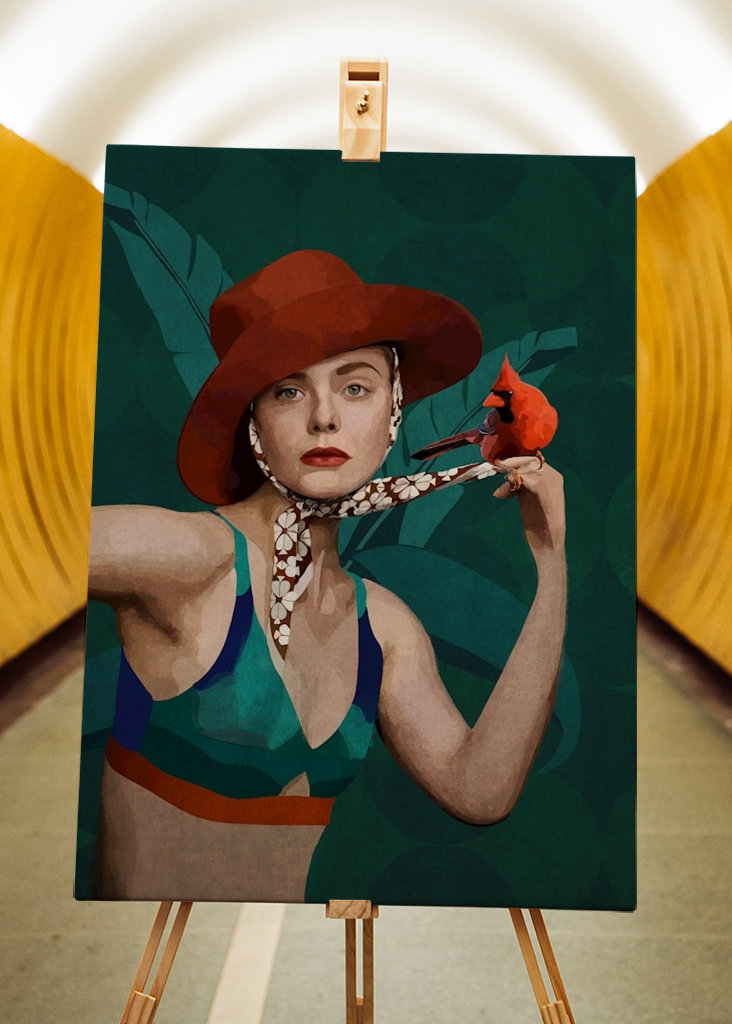 Kardinalfugl og damen