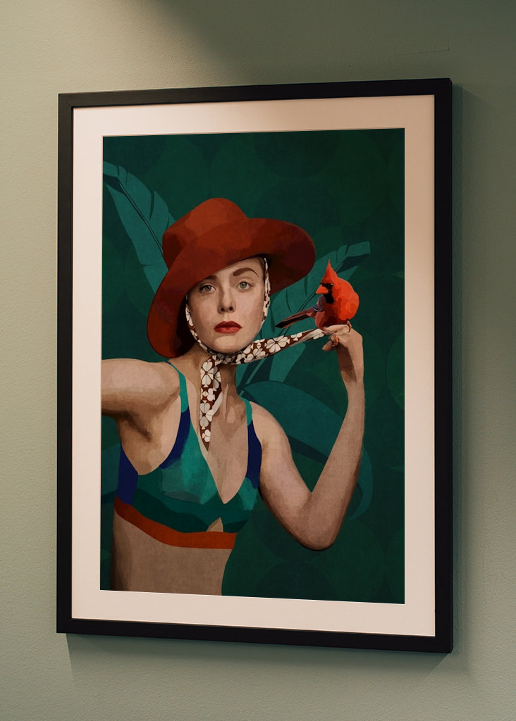 Kardinalfugl og damen