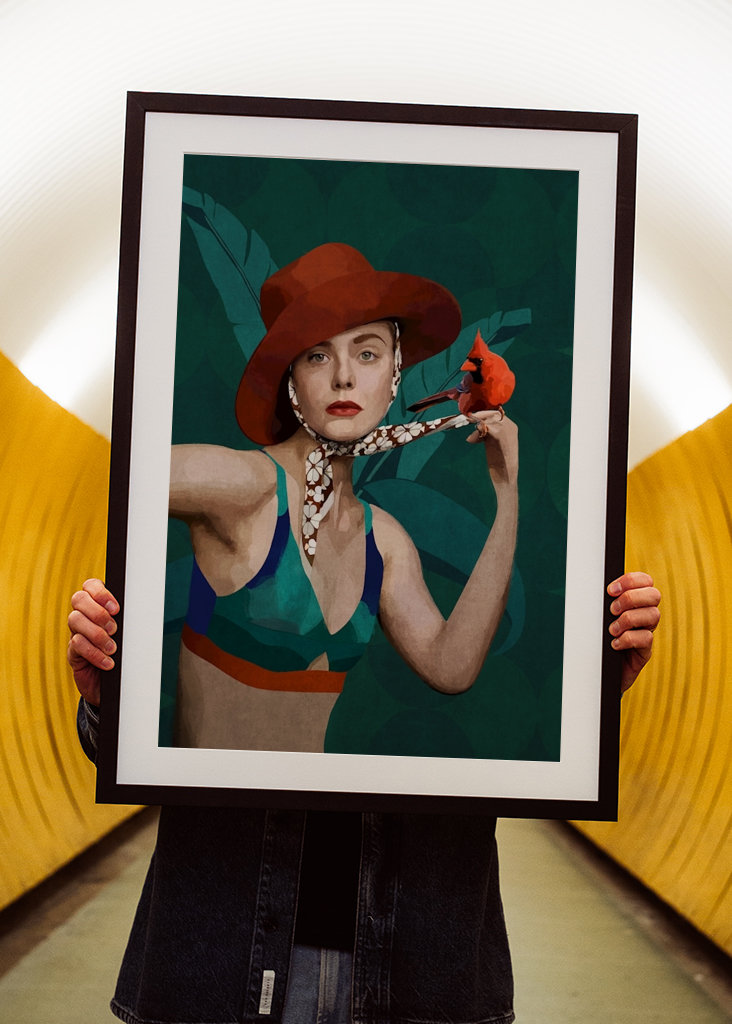 Kardinalfugl og damen