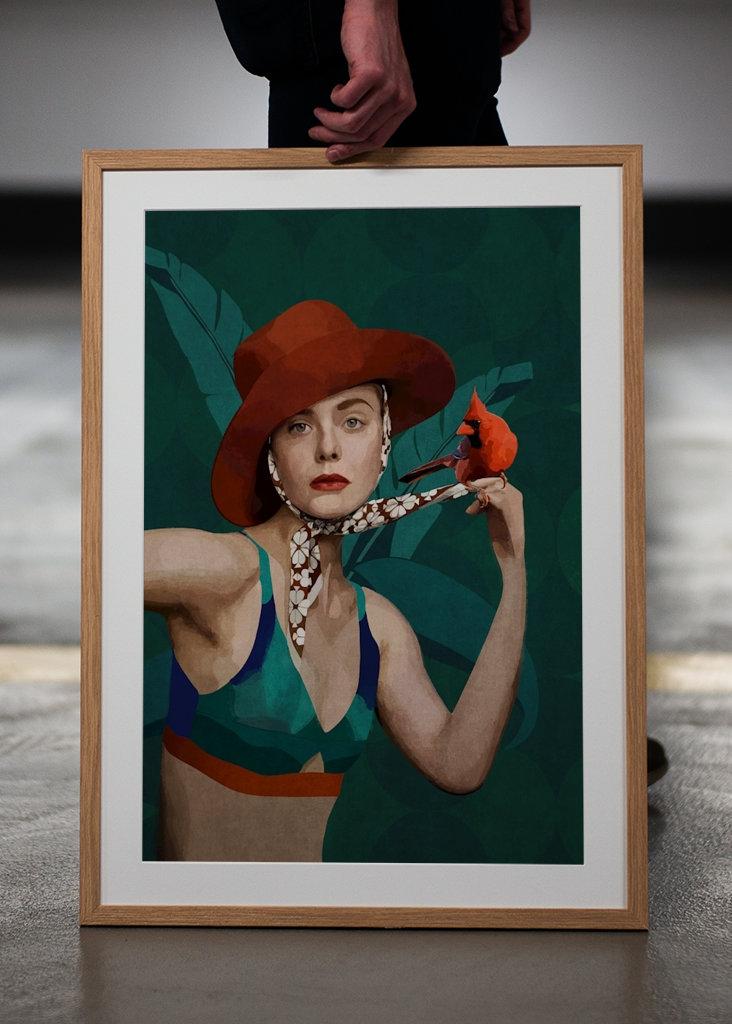 Kardinalfugl og damen