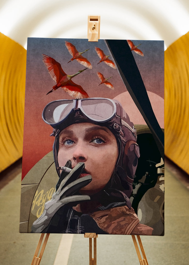 Vintage kvindelig pilot