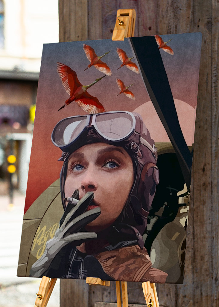 Vintage kvindelig pilot