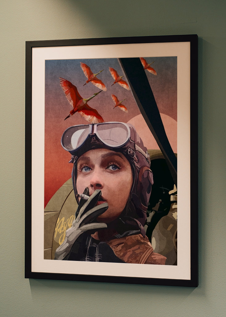 Vintage kvindelig pilot