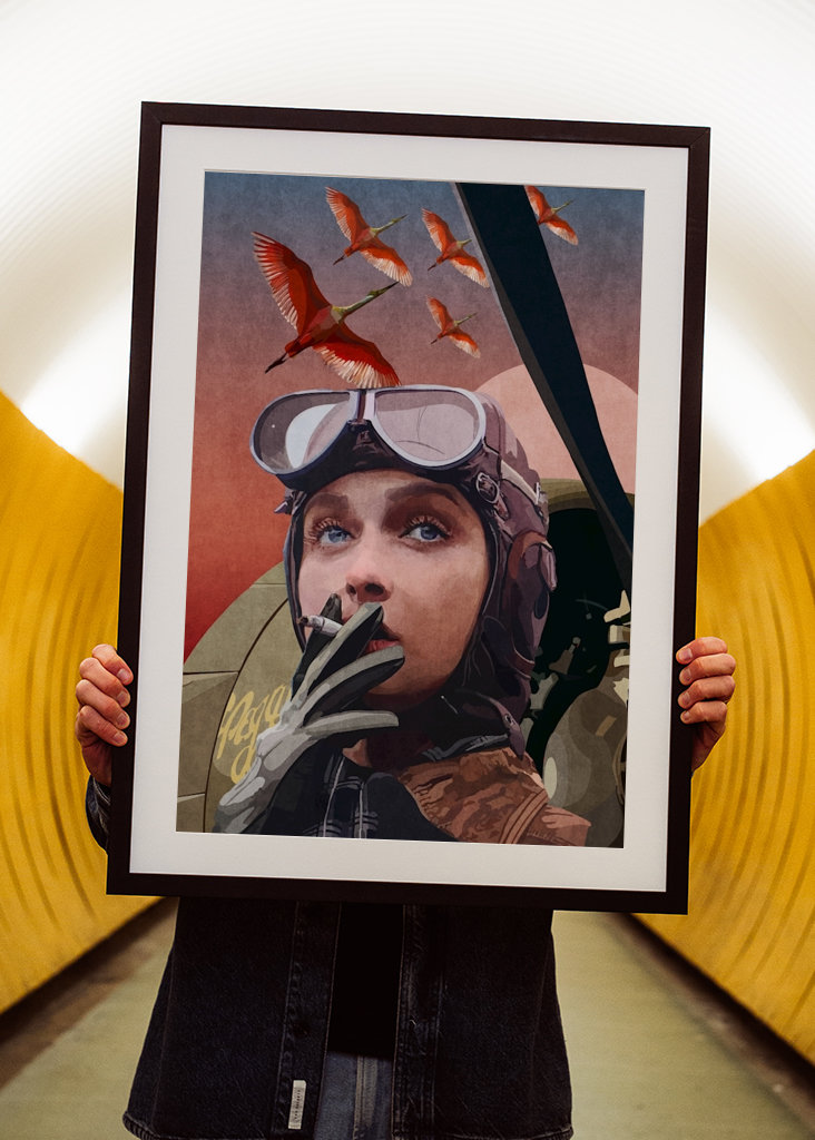 Vintage kvindelig pilot