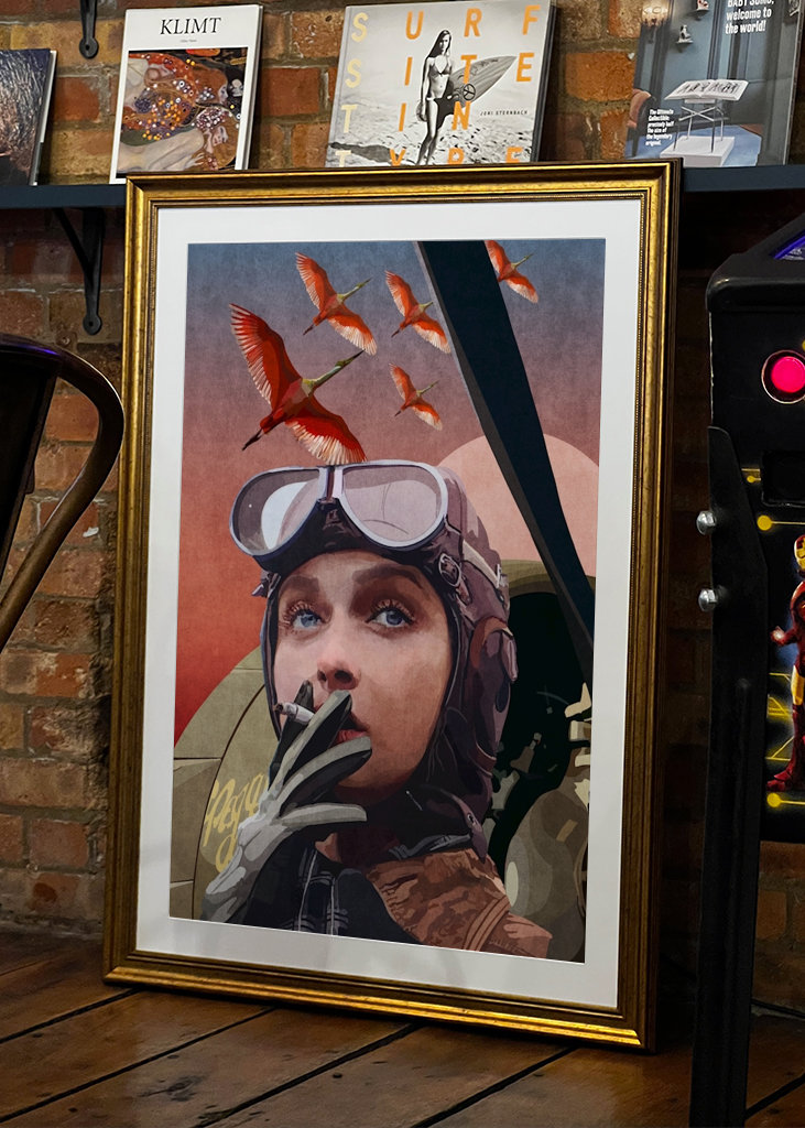 Vintage kvindelig pilot