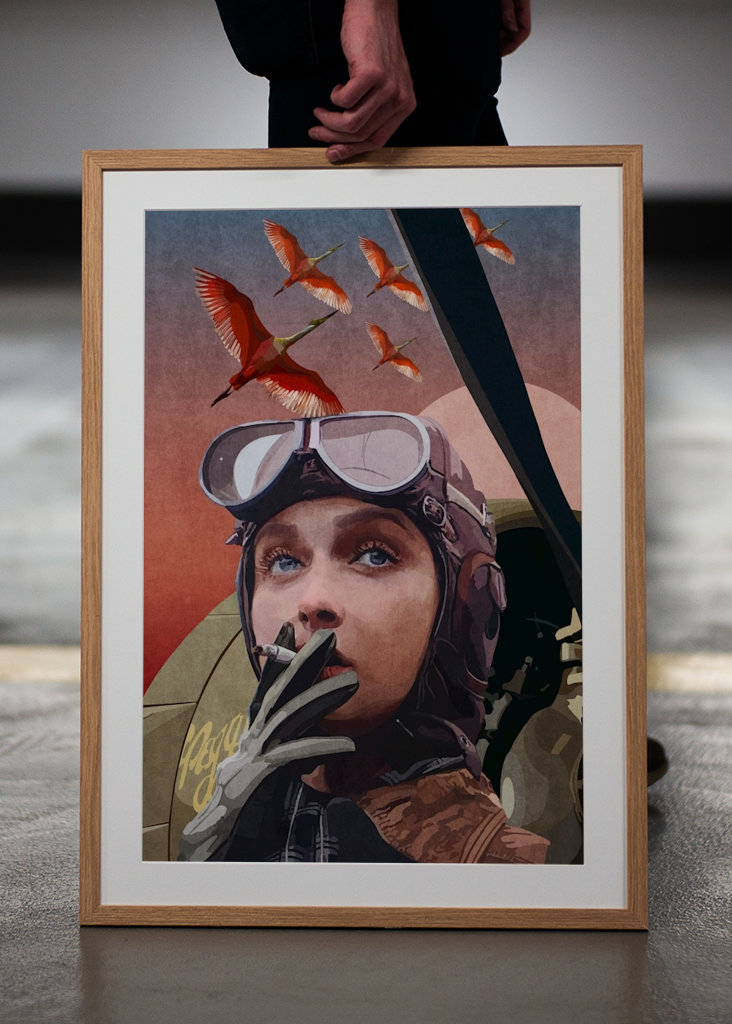 Vintage kvindelig pilot