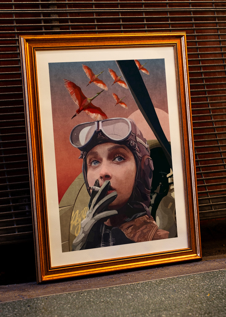 Vintage kvindelig pilot