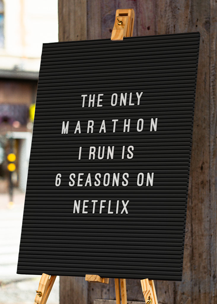 Letterboard Netflix Marathon